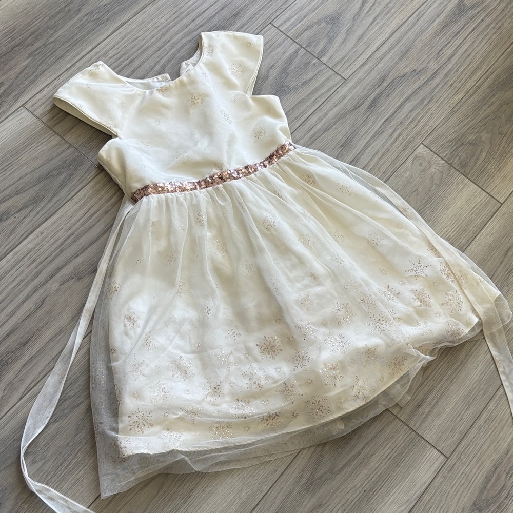 Jona Michelle Cream Dress with Gold Details
